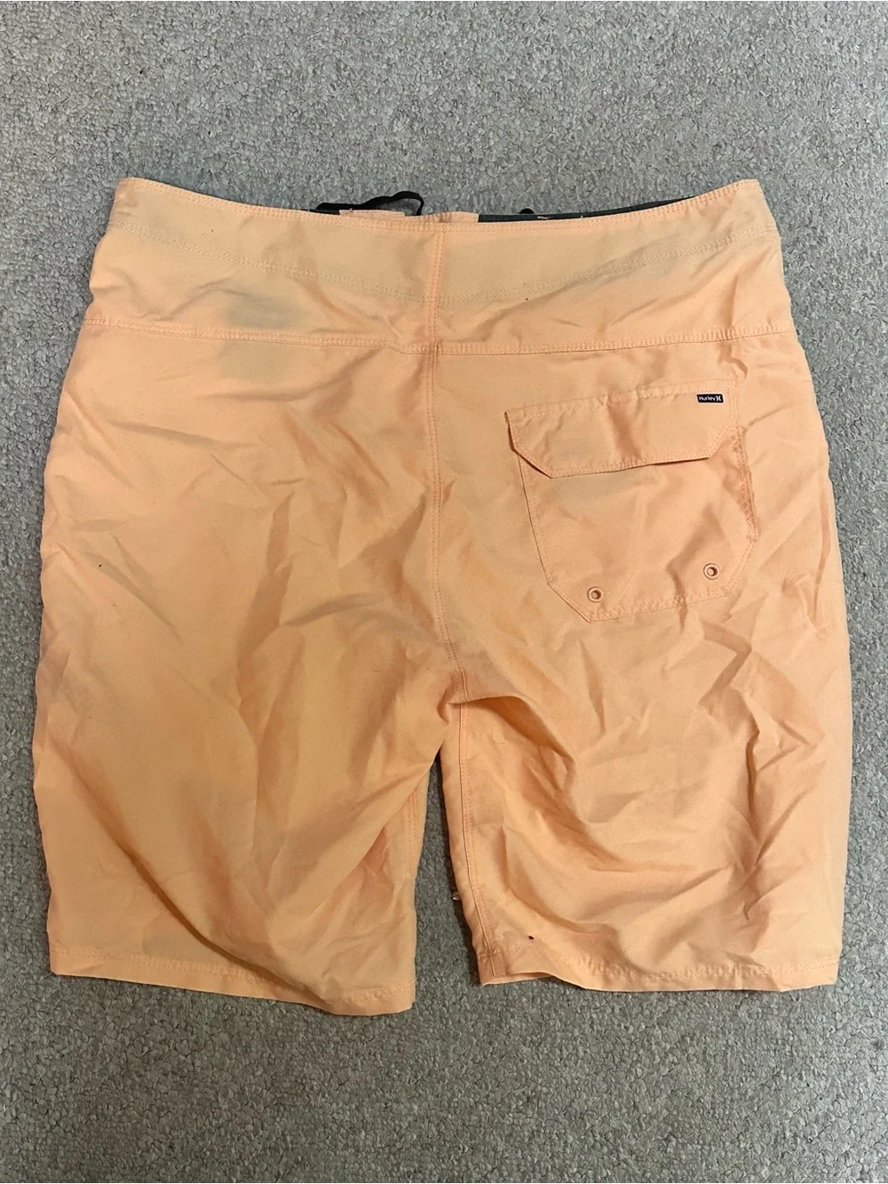 Hurley Men’s Peach Swim Boardshorts with Black Drawstring